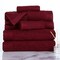 Hastings Home Ribbed 100 Percent Cotton 10 Piece Towel Set - Burgundy 338026PCI - alternate 1